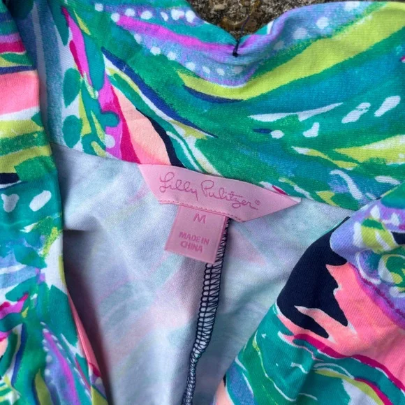 Lilly Pulitzer Don't Leave Me Hanging Margate Dress Medium Coastal Resortwear - Picture 5 of 7